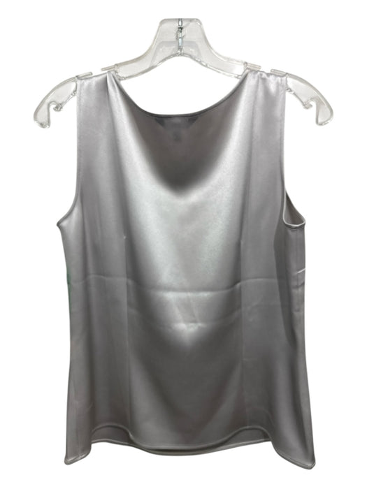 St. John Size S Light Gray Triacetate Blend Satin Sleeveless Darted Cami Top Light Gray / S