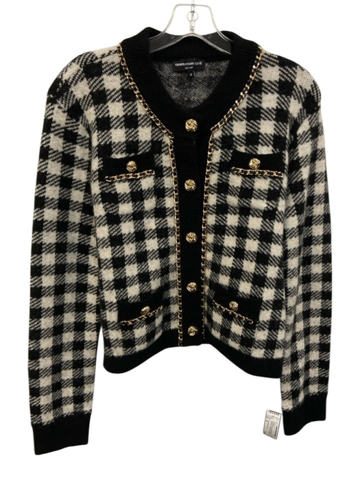 Generation Love Size M Black & White Acrylic Blend Gold hardware Knit Sweater Black & White / M