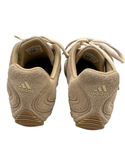 Adidas Shoe Size 8 Beige Suede Upper Round Toe Swirls Lace Up Low Top Sneakers Beige / 8