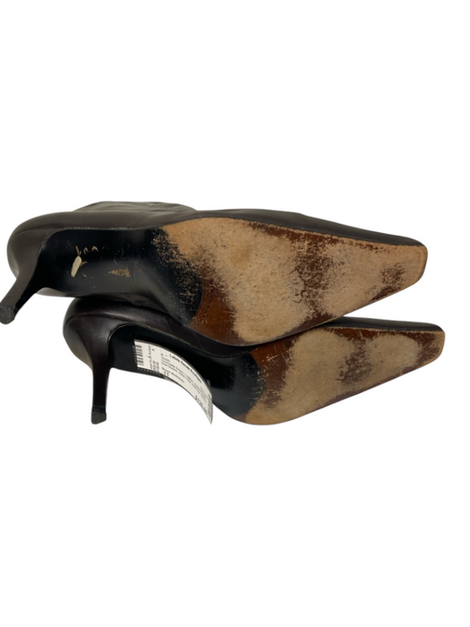 Stuart Weitzman Shoe Size 10 Black Leather Ankle Bootie Side Buckle Boots Black / 10