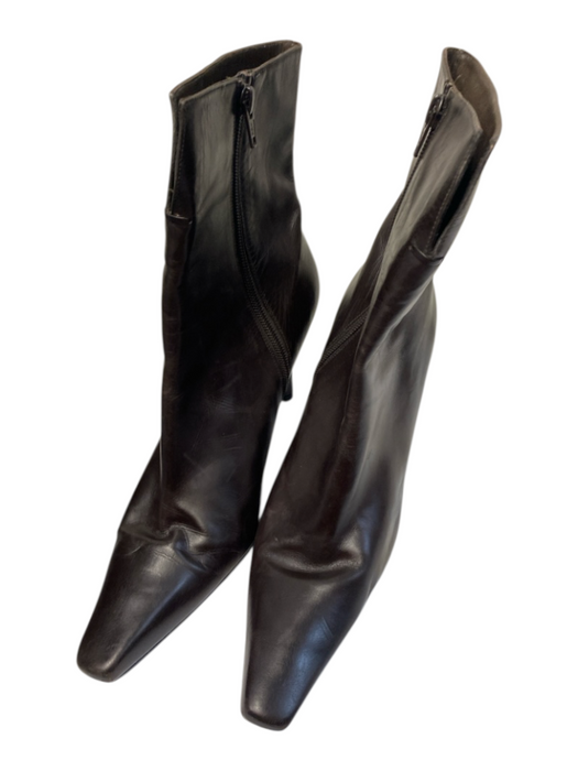 Stuart Weitzman Shoe Size 10 Black Leather Ankle Bootie Side Buckle Boots Black / 10