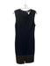 Diane Von Furstenberg Size 12 Black & Gold Viscose Scoop Neck Sleeveless Dress Black & Gold / 12