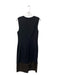 Diane Von Furstenberg Size 12 Black & Gold Viscose Scoop Neck Sleeveless Dress Black & Gold / 12