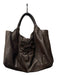 Ferragamo Chocolate Brown Leather Top Handle Braided Design Logo Bag Chocolate Brown / L