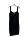 Diane Von Furstenberg Size 12 Black Wool Straight Neck Sleeveless Dress Black / 12