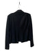 Diane Von Furstenberg Size 12 Black Wool Blend Collared Long Sleeve Jacket Black / 12