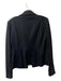 Diane Von Furstenberg Size 12 Black Wool Blend Collared Long Sleeve Jacket Black / 12