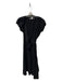 Diane Von Furstenberg Size 8 Black Nylon Blend Puff Sleeves Wrap Front Dress Black / 8