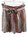 Ulla Johnson Size 6 White, Red, Multi Cotton Striped Zip Fly Shorts White, Red, Multi / 6