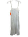Natalie Busby Size S White Rayon & Linen Tie Straps Square Neck Sleeveless Dress White / S