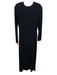 Leset Size S Black Polyester & Rayon Ribbed Long Sleeve Dress Black / S