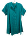 Julia Amory Size XS Teal Cotton Button Up Short Sleeve Dress Teal / XS