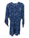 Apiece Apart Size Small Blue, White, Black Cotton Long Sleeve Floral Dress Blue, White, Black / Small