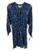 Apiece Apart Size Small Blue, White, Black Cotton Long Sleeve Floral Dress Blue, White, Black / Small