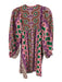 Mille Resort & Travel Size Small Purple, Pink, Green Cotton Long Sleeve Dress Purple, Pink, Green / Small