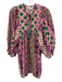 Mille Resort & Travel Size Small Purple, Pink, Green Cotton Long Sleeve Dress Purple, Pink, Green / Small