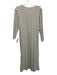 Pomander Place Size Small White & Navy Blue Cotton Blend Long Sleeve Dress White & Navy Blue / Small