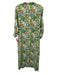 Bindu Size Small Green, Red, Blue print Cotton Long Sleeve Plants & Fruit Dress Green, Red, Blue print / Small