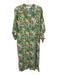 Bindu Size Small Green, Red, Blue print Cotton Long Sleeve Plants & Fruit Dress Green, Red, Blue print / Small