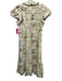 Tuckernuck Size Small Cream White & Multi Cotton Short Ruffle Sleeve Dress Cream White & Multi / Small