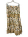 Loeffler Randall Size Medium Yellow, Green, Beige Linen Floral Pleated Skirt Set Yellow, Green, Beige / Medium