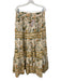 Loeffler Randall Size Medium Yellow, Green, Beige Linen Floral Pleated Skirt Set Yellow, Green, Beige / Medium