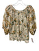 Loeffler Randall Size Medium Yellow, Green, Beige Linen Floral Pleated Skirt Set Yellow, Green, Beige / Medium