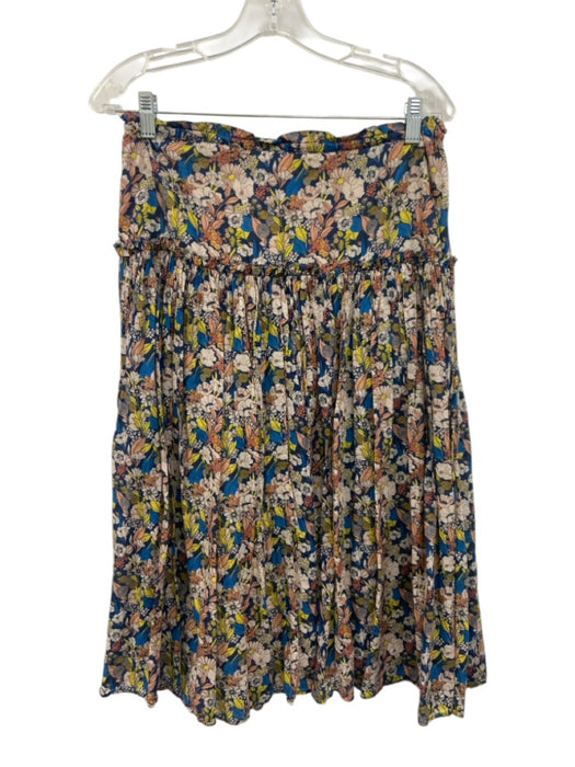 Apiece Apart Size S/M Blue, Pink, Yellow Cotton Long puff sleeve Midi Skirt Set Blue, Pink, Yellow / S/M
