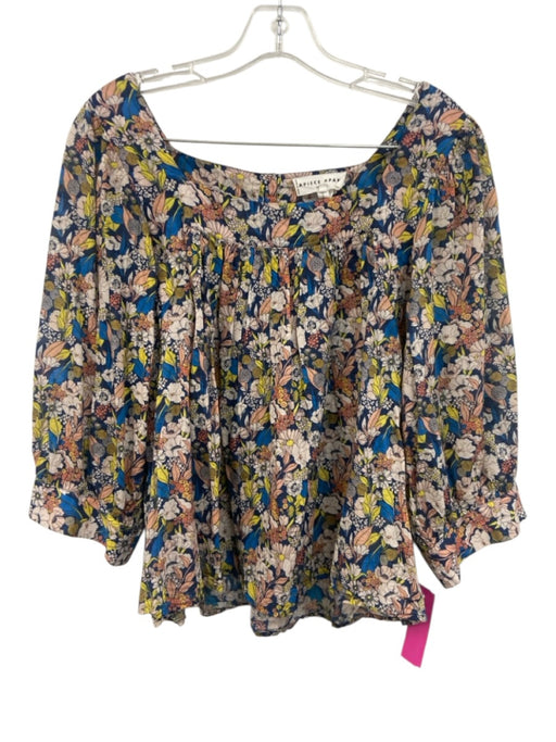 Apiece Apart Size S/M Blue, Pink, Yellow Cotton Long puff sleeve Midi Skirt Set Blue, Pink, Yellow / S/M