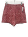 Julia Armory Size Small Red & White Cotton Side Zip Floral High Rise Shorts Red & White / Small