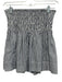 Koch Size Small White & Blue Tencel Blend Smocked Waist Band Striped Shorts White & Blue / Small
