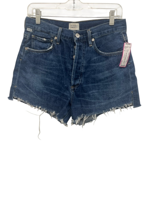 Citizens of Humanity Size 27 Medium Wash Cotton Denim High Rise Pockets Shorts Medium Wash / 27