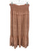 Sea New York Size 6 Rose Pink Viscose Elastic Waist Floral Eyelet Tiered Skirt Rose Pink / 6
