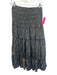 Perry Walker Collective Size XS/S Blue, Green, Gold Silk Blend Floral Midi Skirt Blue, Green, Gold / XS/S