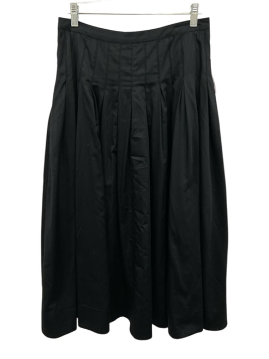 Hunter Bell Size 6 Black Cotton High Rise Pleated Balloon Midi Skirt Black / 6