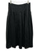 Hunter Bell Size 6 Black Cotton High Rise Pleated Balloon Midi Skirt Black / 6