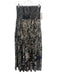 Love The Label Size Small Black & Beige Cotton Smocked Waist Band Floral Skirt Black & Beige / Small