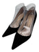 Stuart Weitzman Shoe Size 7.5 Black Leather Suede Pointed Toe Low Heel Pumps Black / 7.5
