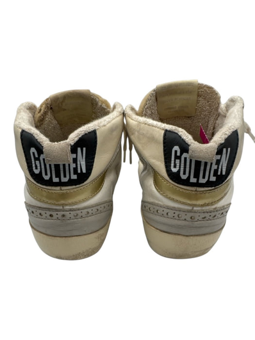 Golden Goose Shoe Size 37 White, Gold, Pink Leather Upper Round Toe Sneakers White, Gold, Pink / 37