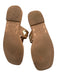 Larroude Shoe Size 6/7 Tan Brown Foam Thong Cut Out Gold Hardware Flat Sandals Tan Brown / 6/7