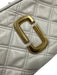 Marc Jacobs Cream White Lamb leather Zip Close Quilted Gold Hardware Bag Cream White / Small