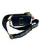 Marc Jacobs Blue, Black, Gold Saffiano Leather Zip Close Logo Color Block Bag Blue, Black, Gold / Small