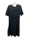 St. Roche Size 4 Black Cotton Lace Short Sleeve Round Neck Dress Black / 4