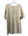 Mirth Size S Beige Cotton Knit Keyhole Back Short Sleeve Sweater Dress Dress Beige / S