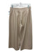 Velvet Size S Beige Polyurethane Elastic Waist Front Seam Crop Wide Leg Pants Beige / S