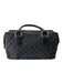 Gucci Black Canvas Guccisima Rolled Handle Top Zip Silver hardware Bag Black / S