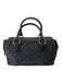 Gucci Black Canvas Guccisima Rolled Handle Top Zip Silver hardware Bag Black / S