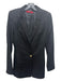 Boss Hugo Boss Size 6 Black Virgin Wool 1 Button Front Pocket Gold button Jacket Black / 6