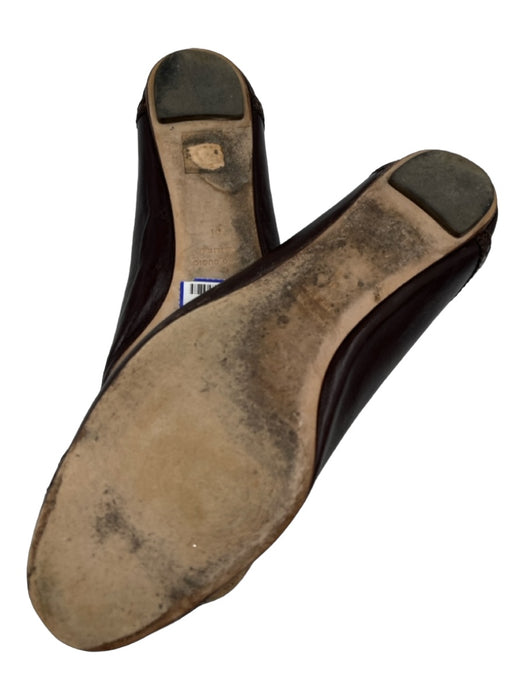 Dolce & Gabbana Shoe Size 41 Dark Brown Leather Bronze Hardware Flats Dark Brown / 41