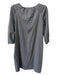 Burberry London Size 40 Gray Wool Round Neck 3/4 Balloon Sleeve Shift Dress Gray / 40